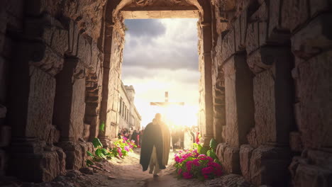 religious scenes: jesus' journey and a sacred space