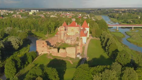 bauska castle museum pilskalna iela latvia aerial