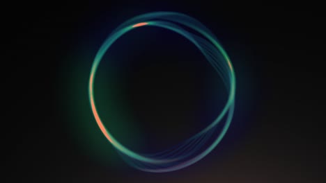 abstract glowing circle on black background