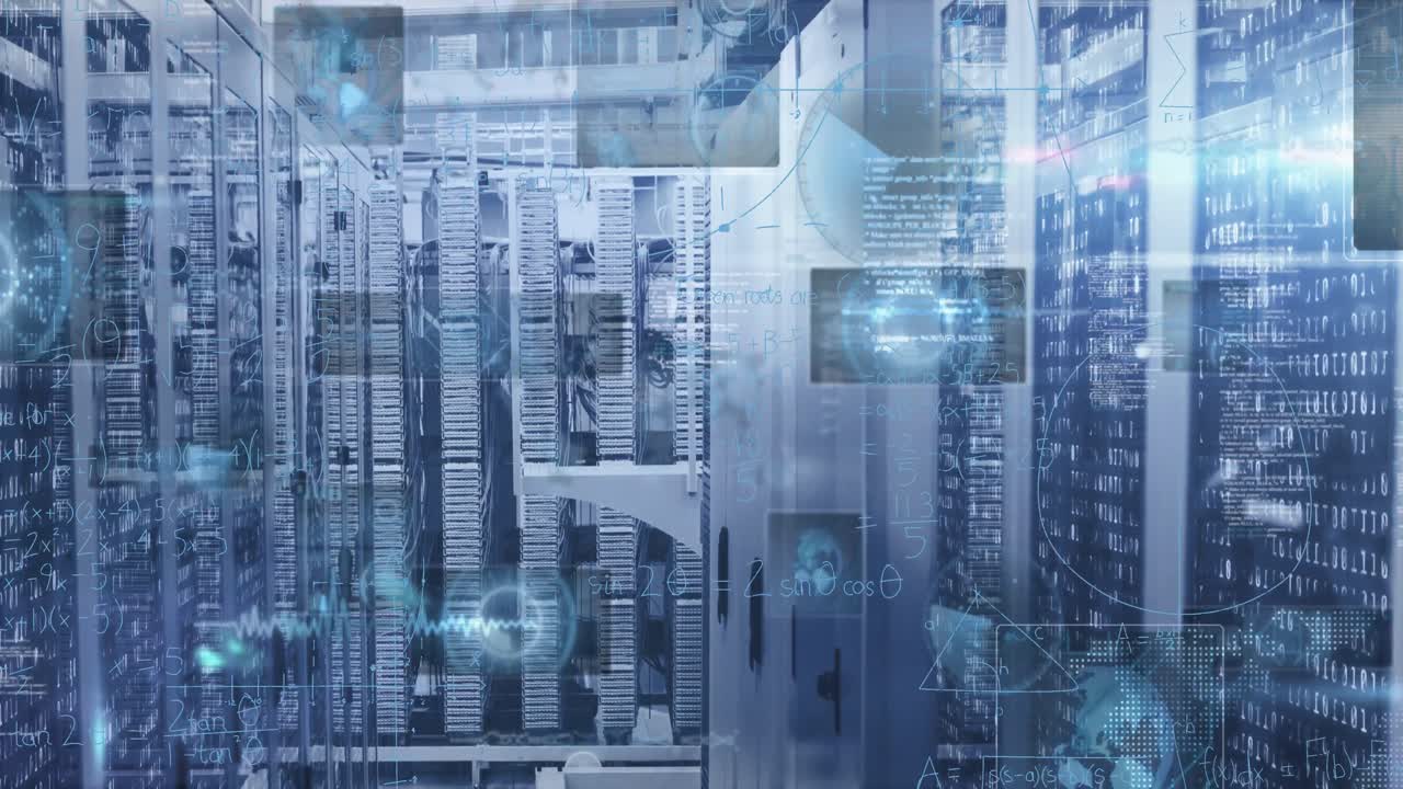Animation of computer data processing over computer servers