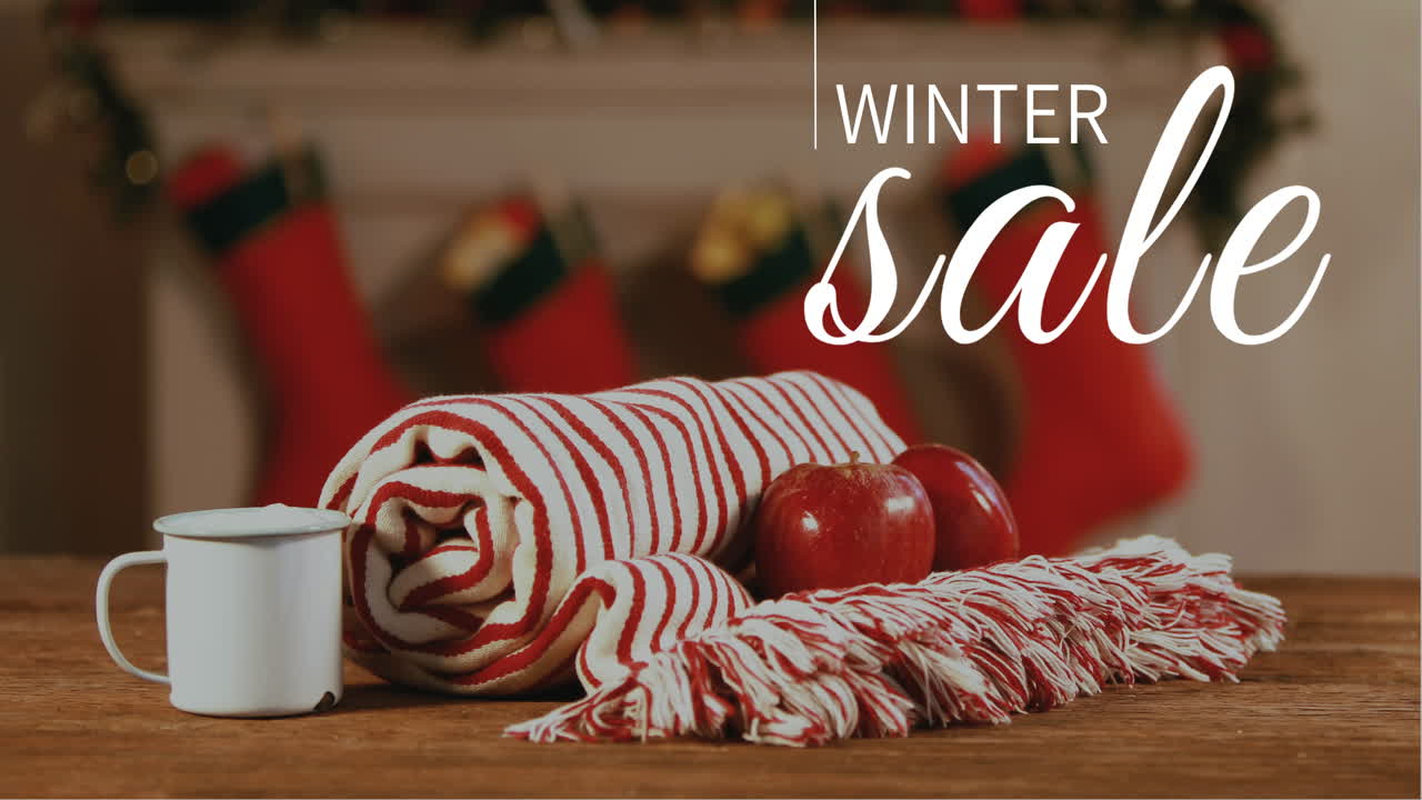 video generado digitalmente de la venta de invierno 4k