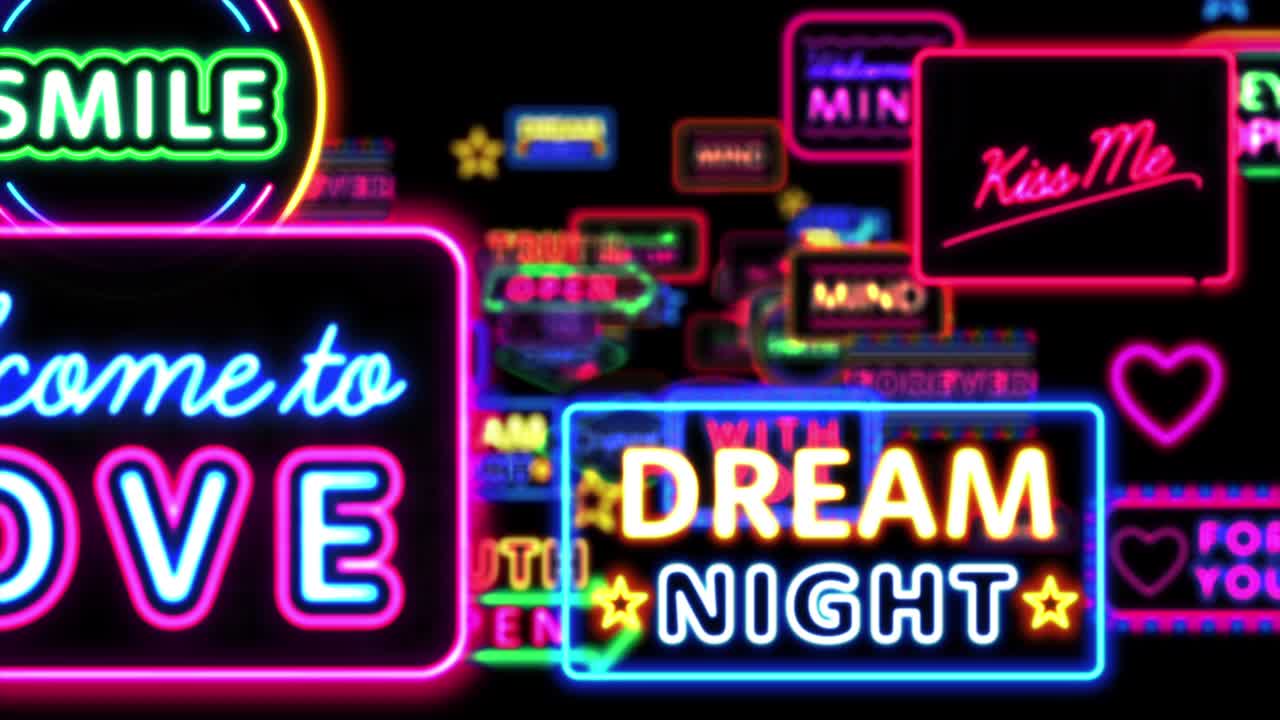 funky neon signs [loop]