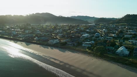 first light along coastal towns backyard