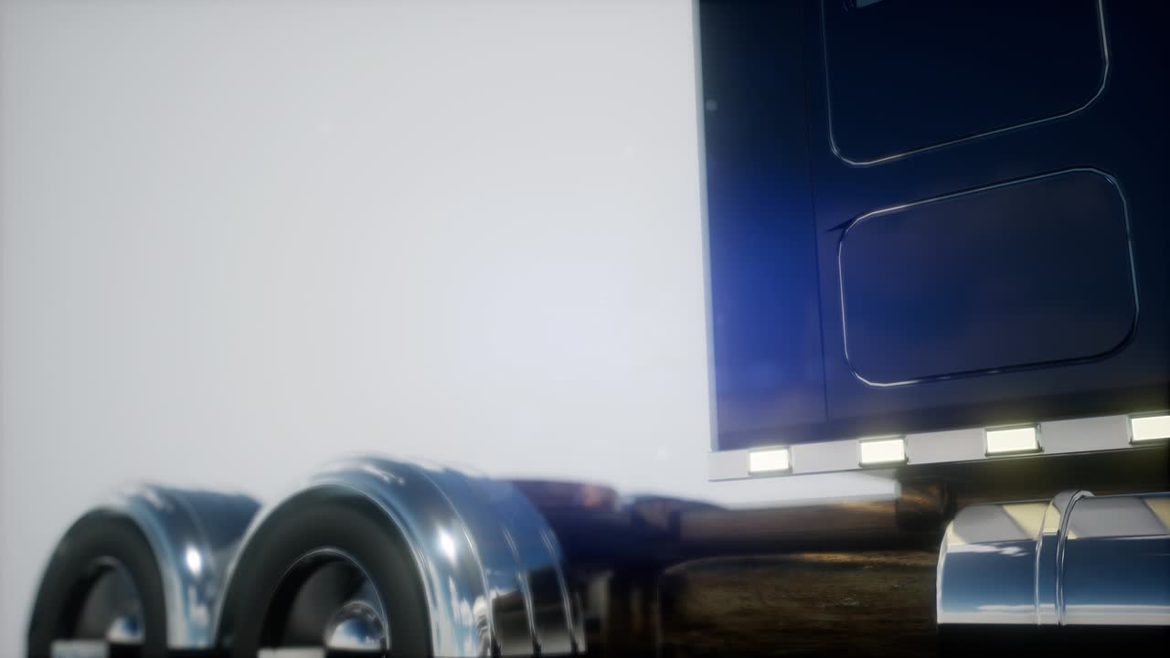 스튜디오에서 밝은 미국 트럭 트랙