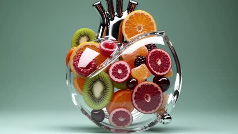 heart-shaped fruit bowl
