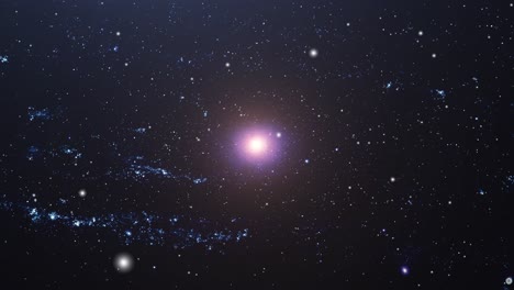 estrella brillante moviéndose en el universo
