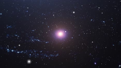 bright star moving in the universe