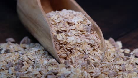 wooden scoop of oats