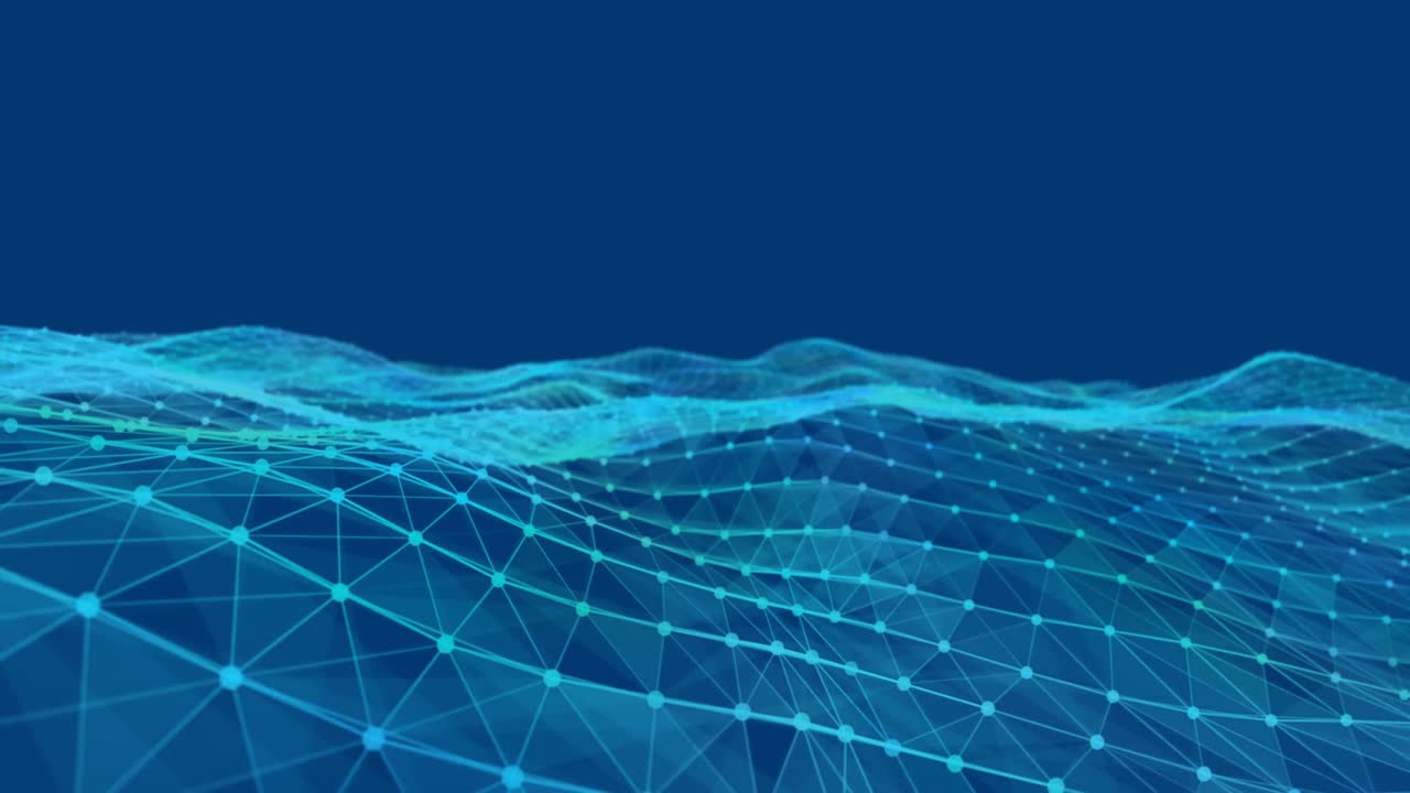 Digital wave against blue background