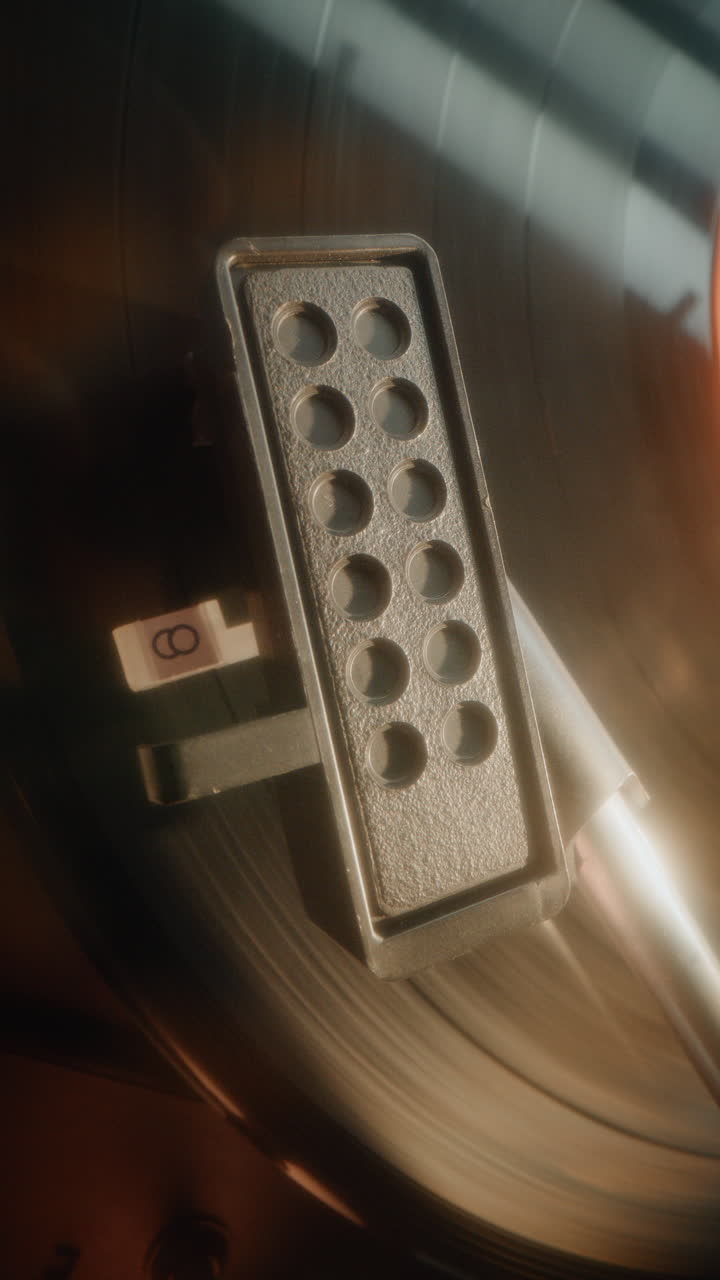 Vintage Record Player Turntable Detail