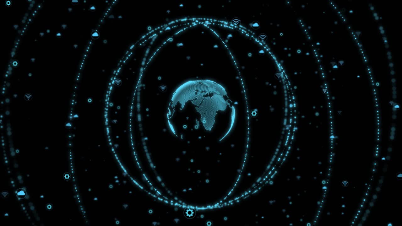 Global world network concept big data digital clouds global network connection and data connections