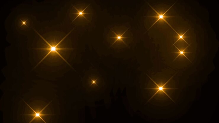 Luce flash realistica su sfondo nero