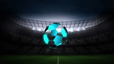 Animation-of-digital-football-over-stadium