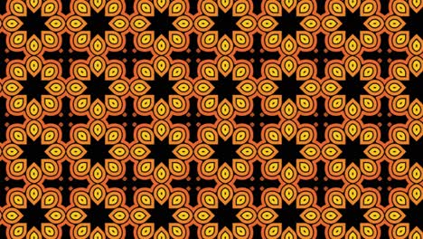 the orange-yellow geometric pattern on a black background