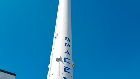 spacex falcon 9 rocket booster outdoor exhibit