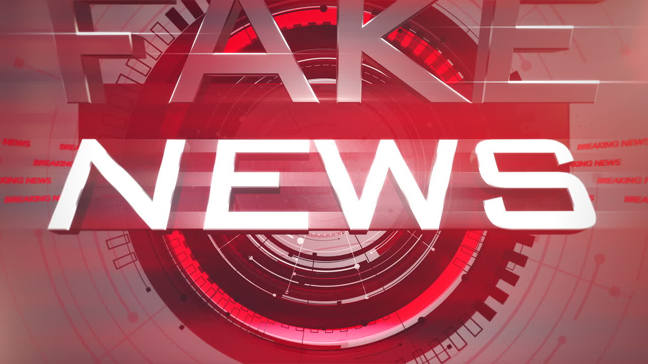 texto de noticias falsas y gráfico de introducción de noticias con líneas