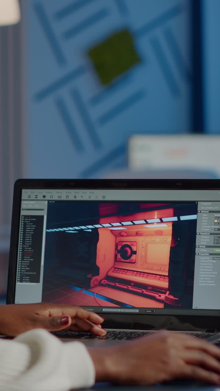 Vertical video African gamer creator testing game over level interface