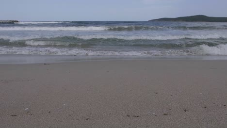 wideshot of a beach in slow motion