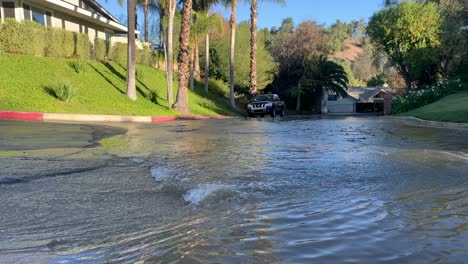 streets flooding during large water break