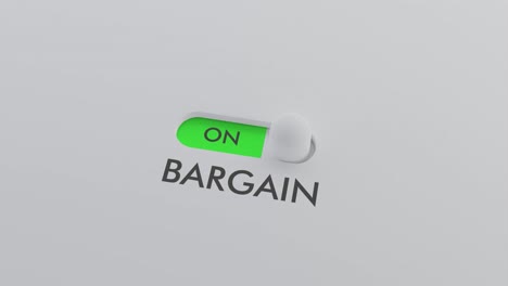 switching on the bargain switch