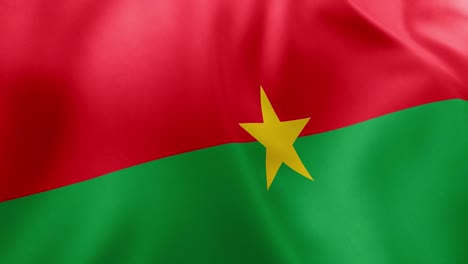 realistic waving flag of burkina faso, red, green stripes, yellow star. west african nation symbol, ouagadougou, patriotism, burkina faso