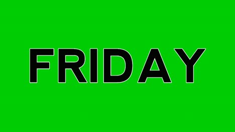 simpel black friday sale animation text motion graphics on green screen background