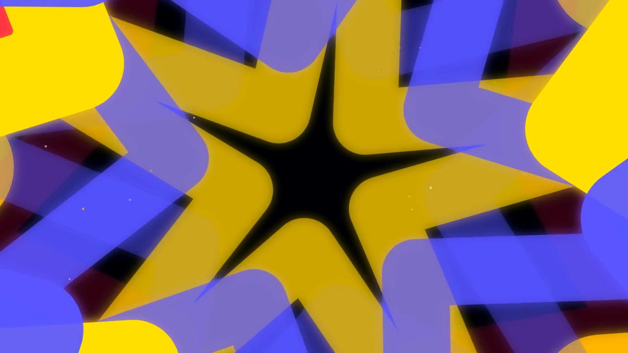 Abstract Motion Background with Rotating Colorful Geometric Shapes