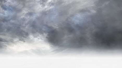 el cielo está despejado y oscuro con destellos de relámpagos