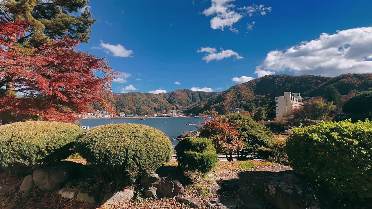 호수 의 가을 풍경