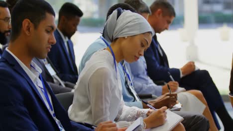 business people attending a business seminar 4k