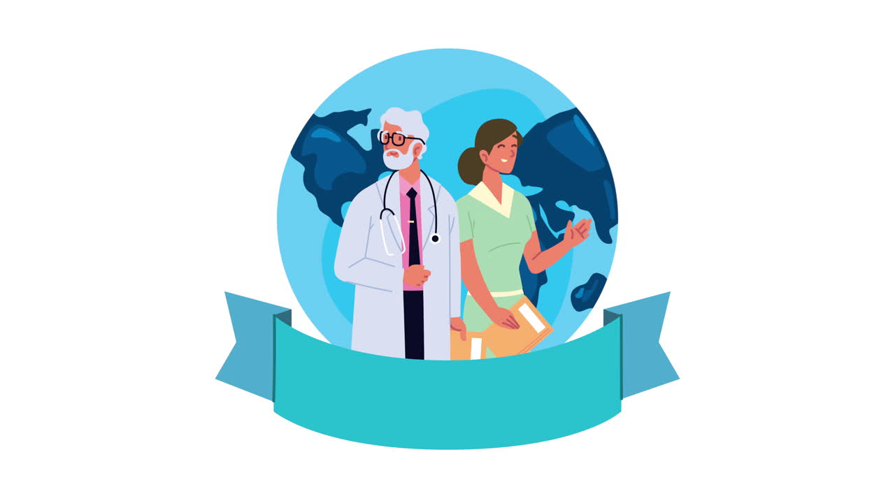 медицинская пара на планете земля