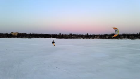 wind surfing over a frozen lake, winter sports in minnesota, explore only in mn, travel live