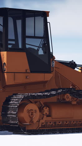 orange bulldozer - heavy construction equipment