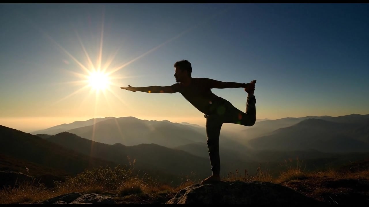 Persona che esegue posizioni yoga durante la pratica di esercizi di benessere al chiuso e all'aperto