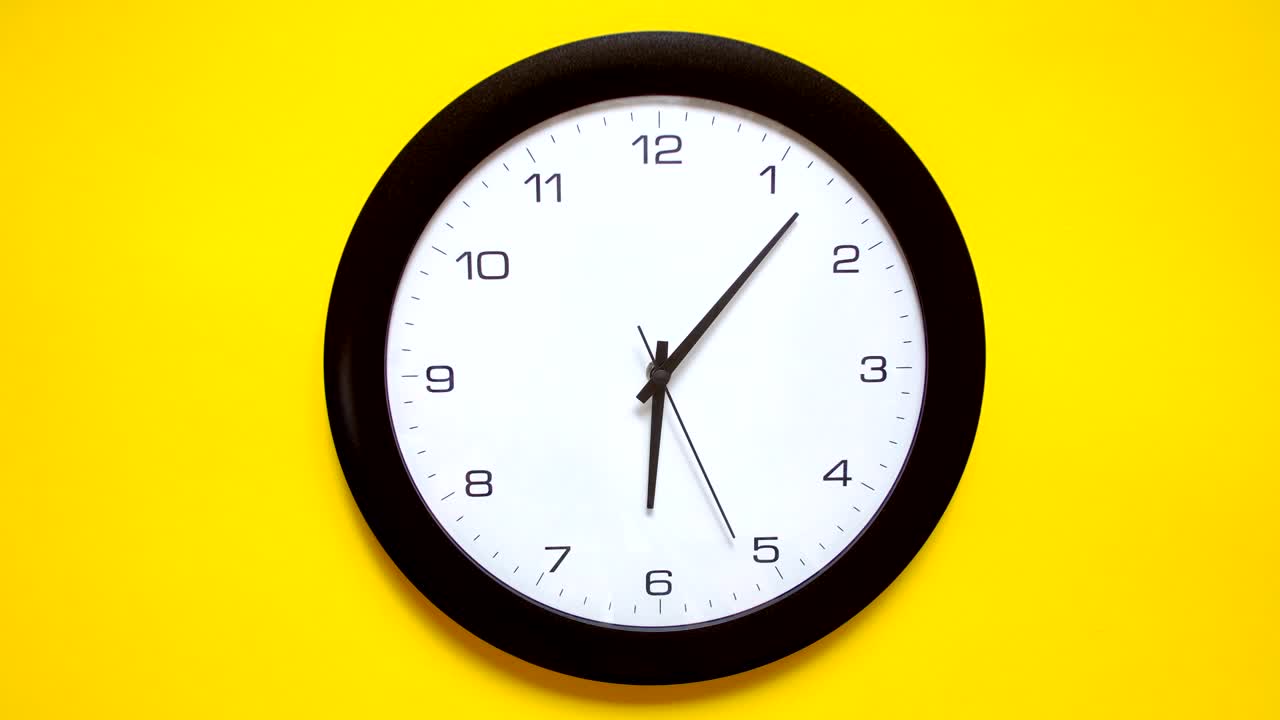 the clock hand moves back and forth