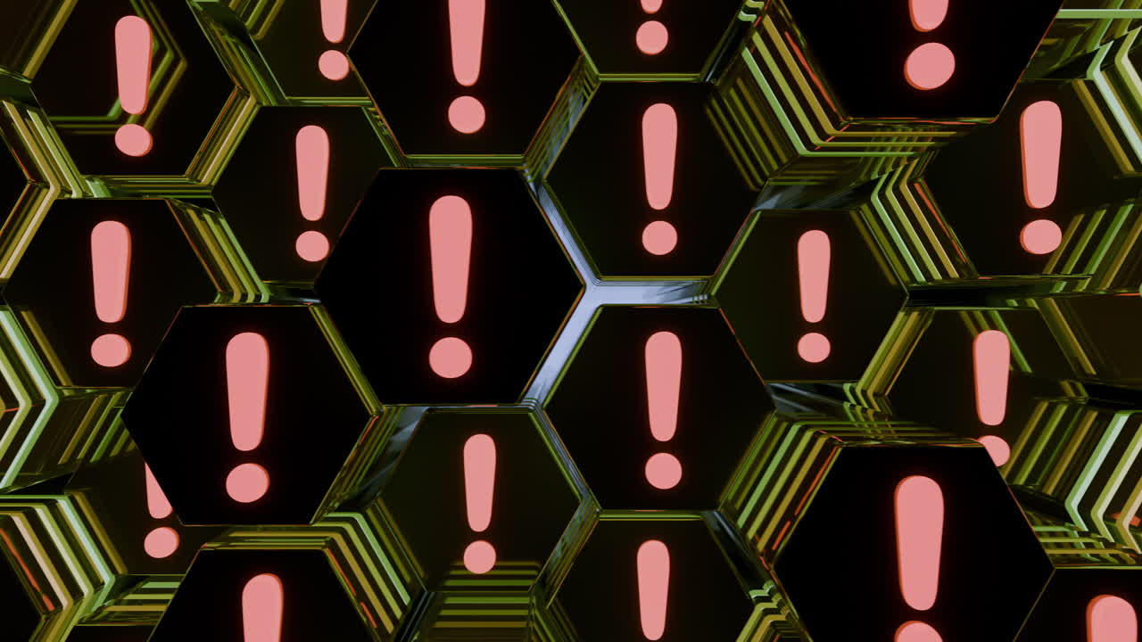 Exclamation marks symbol of danger and attention concept