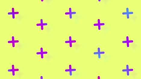 patrón de formas geométricas en vibrantes gradientes holográficos de colores de neón. retro, estilo de los años 80 y 90 de memphis. fondo abstracto vintage animado. diseño de arte pop sin costuras. movimiento de video 4k