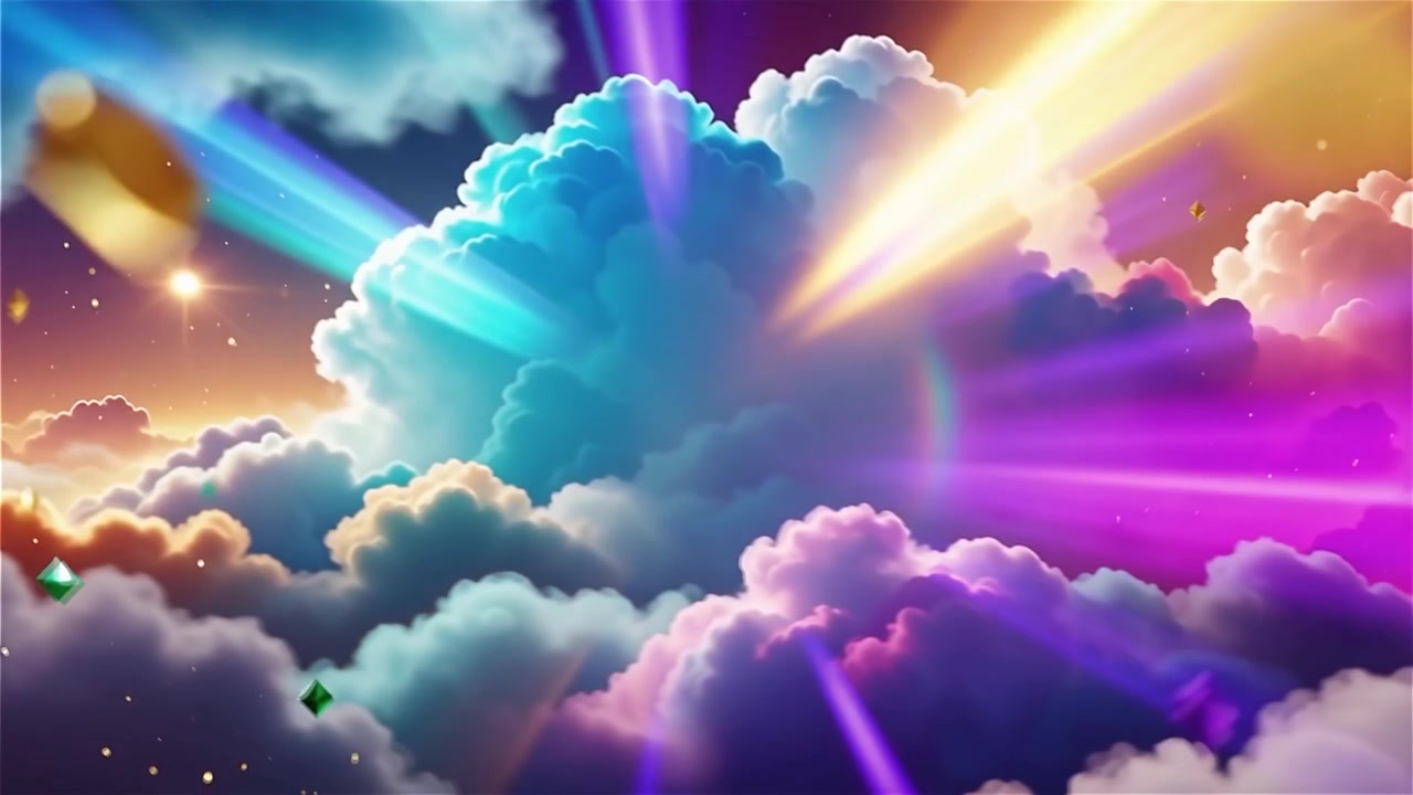 Christian Heavenly Light Worship Background