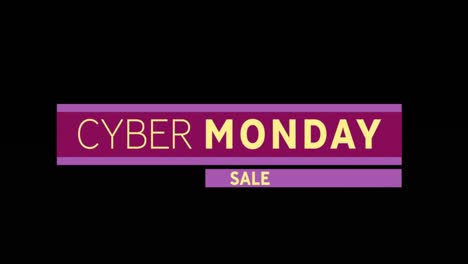 Gelber-Und-Violetter-Cyber-Monday-Sale-Text-Erscheint-Auf-Einem-Schwarzen-Bildschirm