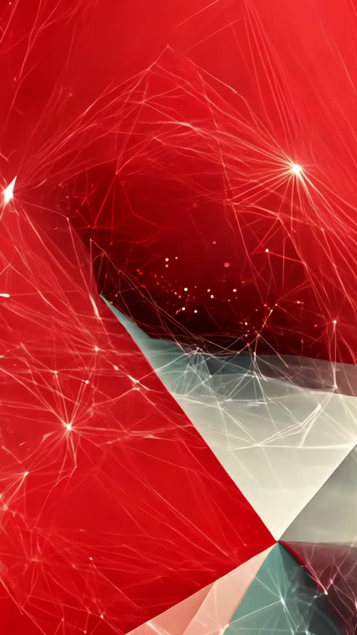 A red and white abstract design with a lot of red. The red is scattered throughout the design, with some areas being more prominent than others