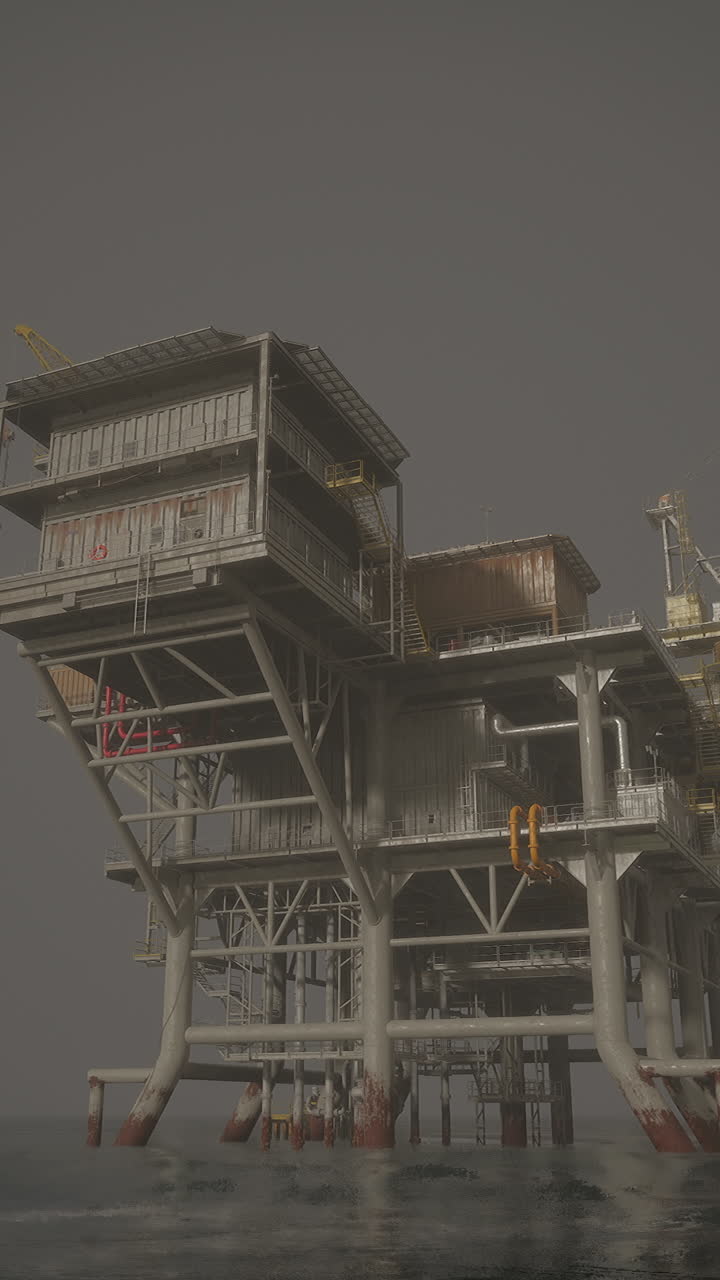 Olieplatform i havet