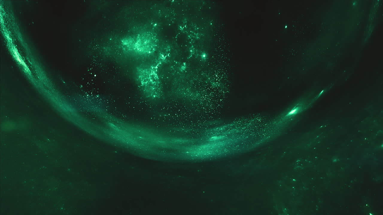 Amethyst green giant wormhole curves the space around it