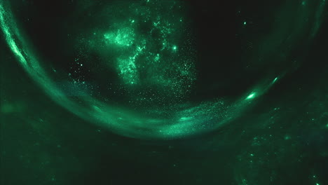 amethyst green giant wormhole curves the space around it