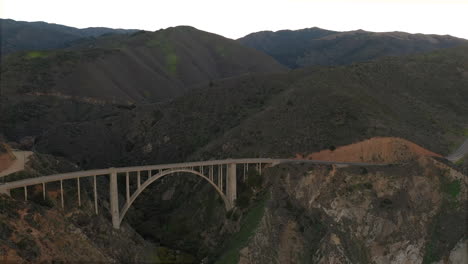 bixby bridge in big sur at sunrise, california
