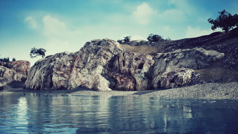 formación rocosa en la costa brava