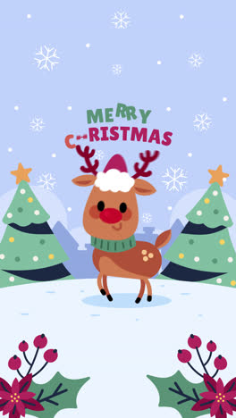 cute reindeer christmas card