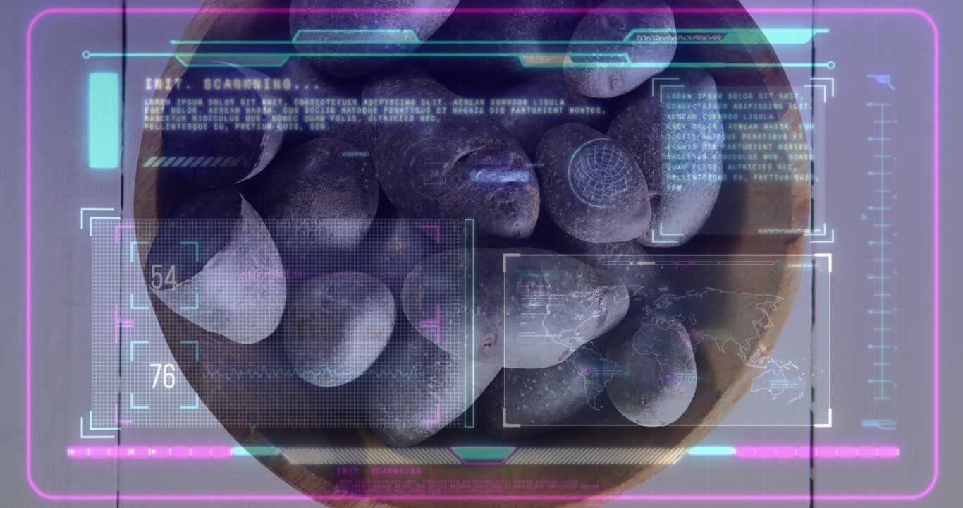 Holo HUD scanning shallow bowl after pulse, sweeping focus boxes while updating data for analysis