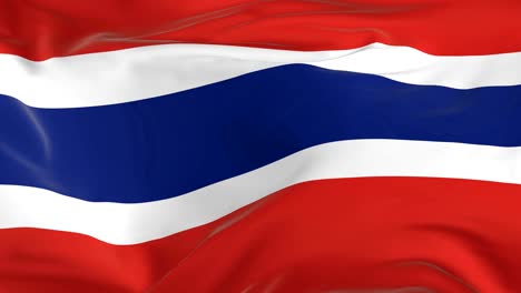 waving  looped flag as  background thailand