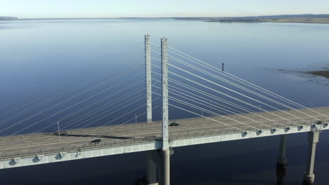 an aerial view of kessock bridge in inverness on a sunny summer's morning