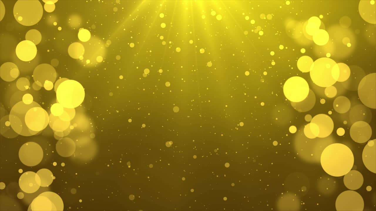 추상적인 눈이 내리는 아름다운 떠다니는 먼지 황금 입자 가운 플레어 루프 배경